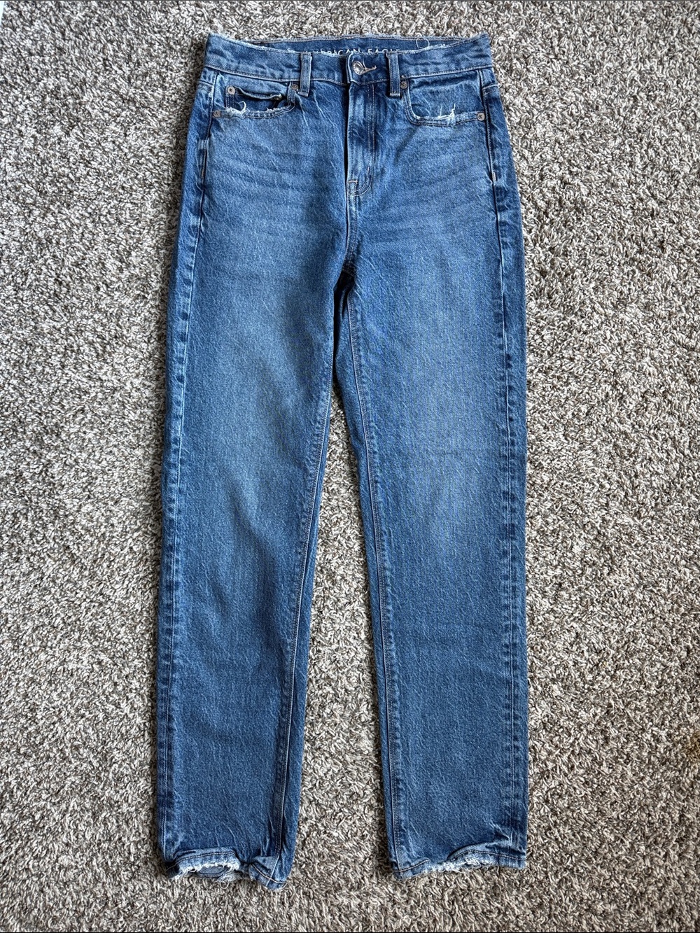 American Eagle Super High Rise Straight Leg Jeans